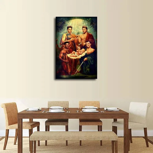 Vista 3 de APIJECT Ghostbusters oil painting prints, Ghostbusters team artwork, 80s retro home décor, suitable for living rooms, bedrooms, and offices