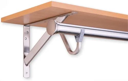 Vista 2 de John Sterling Shelf Closet-Pro HD RP-0495-BN Heavy Duty Shelf & Rod Bracket, Brushed Nickel (Pack of 10)