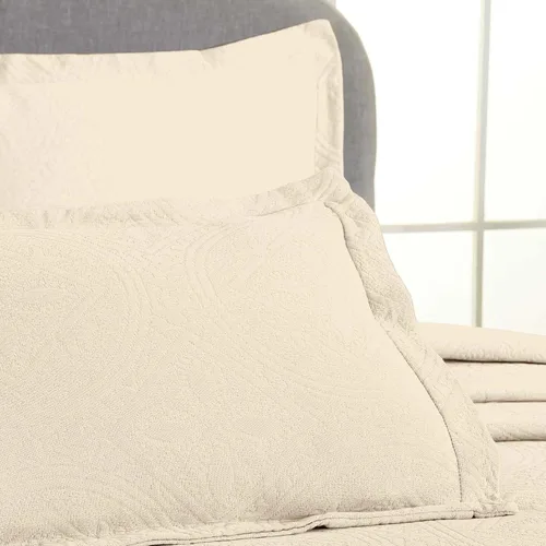 Vista 6 de Superior Juego de colcha de algodón de 2 piezas, diseño de círculos celtas, decoración de cama para el hogar, 1 funda de almohada, manta