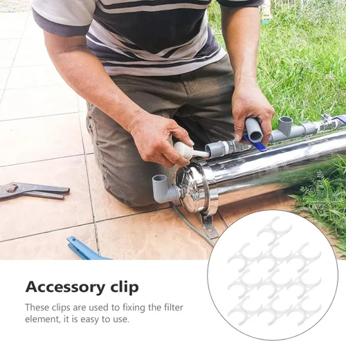 Vista 5 de DOITOOL 10 unids clip filtro recipiente herramientas de fijación ro filtro de agua purificador de agua accesorios de fijación soporte de herramienta