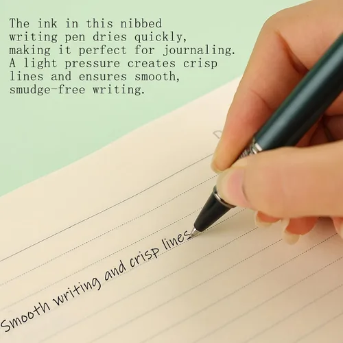 Vista 4 de Bolígrafo de tinta líquida con cuerpo de metal de lujo, diseño elegante y escritura suave, bolígrafo de regalo con estuche para hombres y mujeres, 2