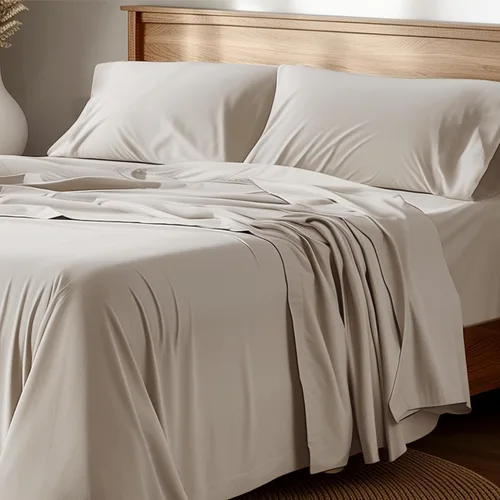 Vista 9 de Bedsure Sábanas de Percal 100% Algodón Tamaño Full, Sábanas de Cama Tamaño Full con Bolsillo Profundo de Hasta 16 Pulgadas, Transpirables y Suaves