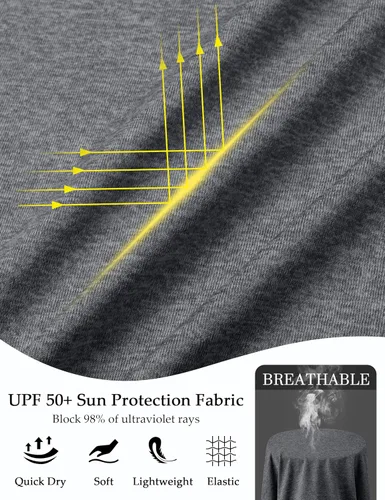 Vista 5 de MAGCOMSEN Camisetas de manga larga para mujer, con protección solar UPF 50+, protección solar, atlético, correr, natación, protección contra