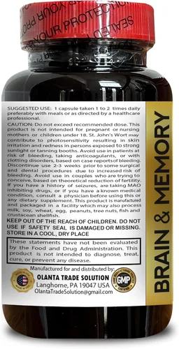Vista 3 de Mind Matrix Memory & Focus Enhancer - Fórmula de apoyo cerebral premium con ingredientes naturales para agudeza mental y rendimiento cognitivo, 1