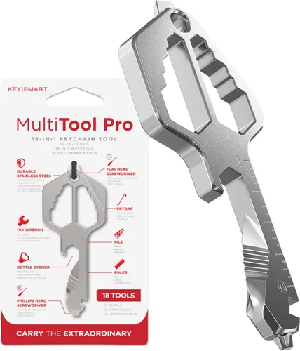 Vista 10 de KeySmart MultiTool - Herramienta multiusos 5 en 1 para llavero con abridor de cajas, regla, barra de palanca, destornillador Phillips y cabeza