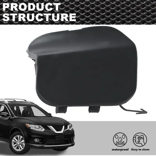 Vista 9 de CNNELL Cubierta de gancho de remolque para parachoques delantero compatible con Nissan Rogue 2014 2015 2016