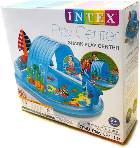Vista 2 de INTEX 57128MW Shark Play Center - Piscina inflable para niños, 61.5 x 51 x 33 pulgadas, a partir de 2 años