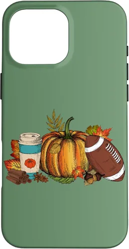 Vista 19 de Fall Football Pumpkin Coffee Latte Case for iPhone 17