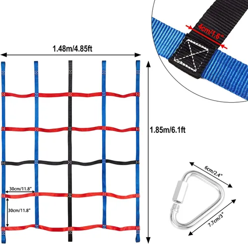 Vista 2 de Red de escalada para niños al aire libre, red de carga de escalada, accesorios para patio de recreo, red de escalada para niños accesorios