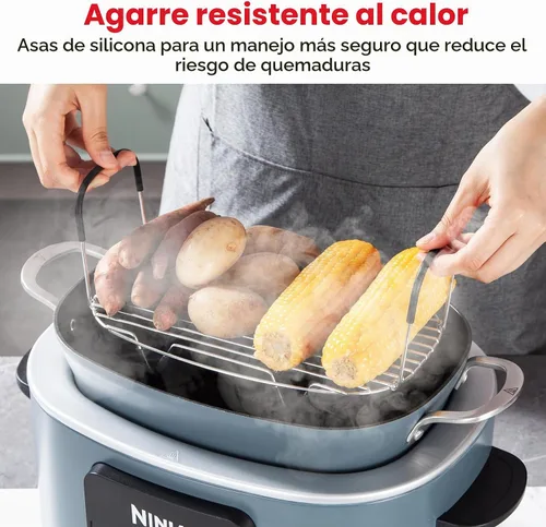 Vista 3 de Goldlion Estante de vapor y asado para Ninja PossibleCooker PRO, PLUS y PRO Acero inoxidable, ideal para cocinar al vapor y asar, los pies