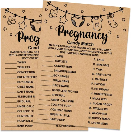 Vista 15 de Baby ABC Juego de Baby Shower, 30 unidades, kraft, juego de mesa, todas las edades, inglés, cartulina, manual, unisex, baby shower y alfabeto
