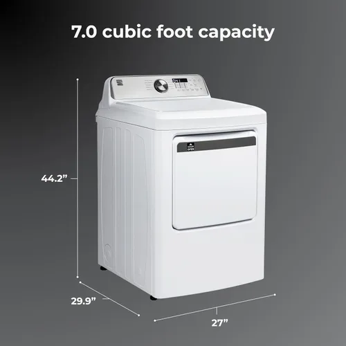 Vista 10 de Secadora eléctrica de carga frontal Kenmore de 7.0 pies cúbicos - con protector para reducir arrugas y estática - Secado con sensor inteligente
