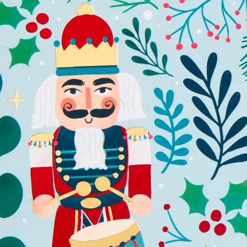 Vista 6 de Hallmark Tarjetas de Navidad en caja, cascanueces verdes (16 tarjetas y 17 sobres)