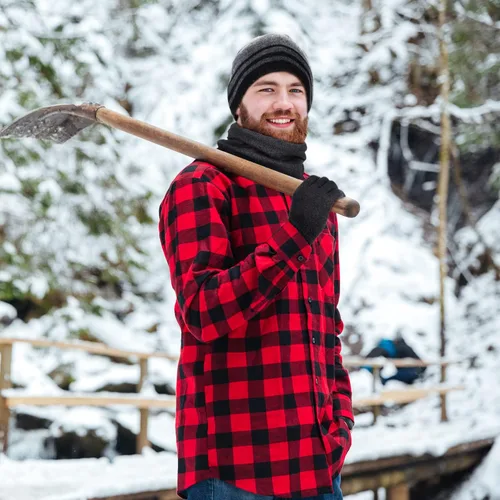 Vista 7 de Gorro de invierno para hombre, bufanda de punto cálida y guantes de pantalla táctil, 3 piezas