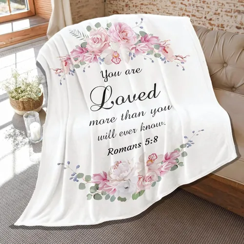 Vista 10 de Mantas de versículo bíblico de franela de felpa suave para niños, manta ligera para aire acondicionado para niños, decoración de sofá, habitación