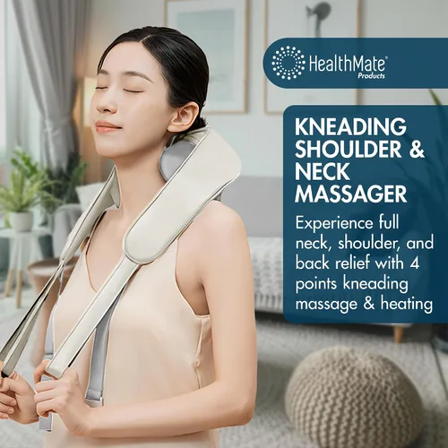 Vista 6 de HEALTHMATE IN9532 Masajeador de hombros y cuello para aliviar el dolor de tejido profundo 6D Shiatsu cuello y hombro con calor recargable