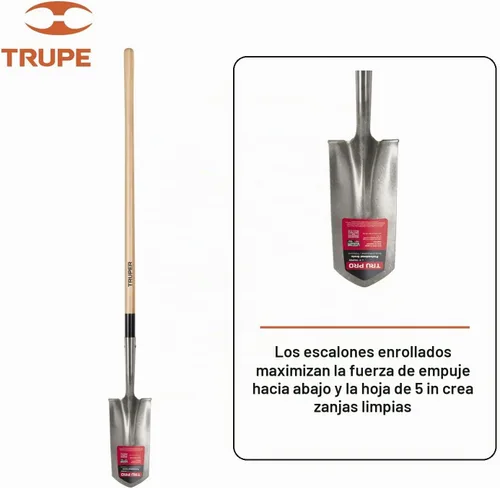 Vista 3 de Truper TruPro - Pala de zanja de 5 pulgadas, peldaños enrollados