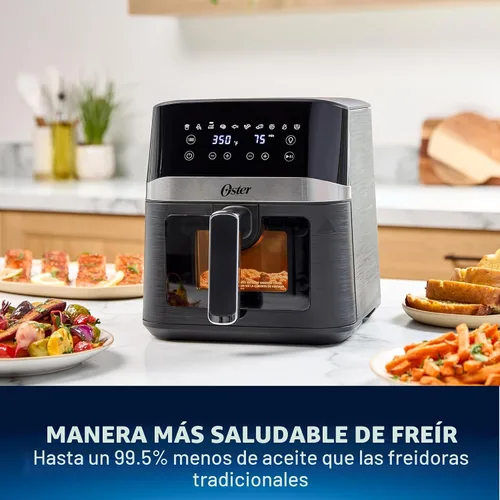 Vista 5 de Oster Freidora de aire compacta, freidora digital de 4 cuartos de galón con ventana, freidora de aire de encimera fácil de usar