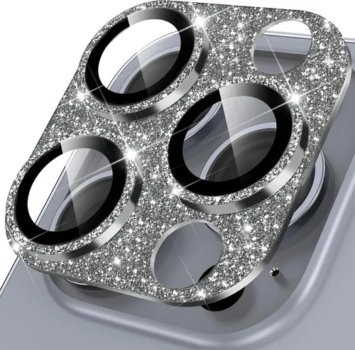 Vista 20 de YWXTW Protector de lente de cámara de vidrio templado para iPhone 14 Pro Max, protección de cobertura completa 3D, tecnología de círculo nocturno