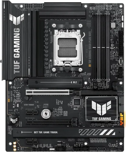 Vista 4 de Micro Center AMD 9800X3D Processor with ASUS TUF Gaming B850 PL Motherboard Combo de placa base de CPU, listo para AI, 14+2+1 etapas de 80 A, DDR5
