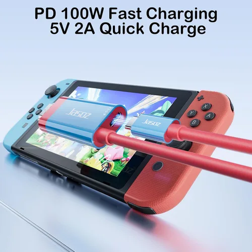Vista 4 de KAGO Cable USB C a HDMI para Nintendo SwitchSwitch OLED, salida 4K HD de 6.6 ft6.6 pies, puerto de carga PD de 100 W, cable adaptador de TV