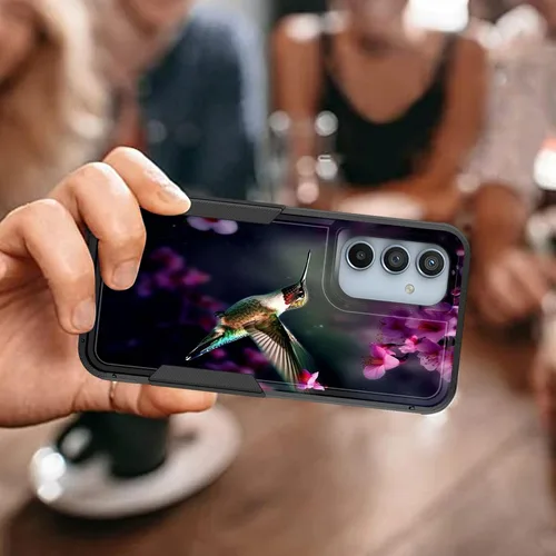Vista 517 de Funda para Galaxy A14 5G, resistente de doble capa híbrida de policarbonato duro, goma suave, a prueba de golpes, funda protectora resistente