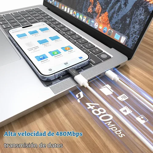 Vista 4 de Paquete de 4 adaptadores micro USB a USB C, adaptador Micro-USB hembra a USB-C macho OTG compatible con Samsung Galaxy S10 S9 S8 Plus Note 9 8