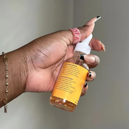 Vista 7 de Glo Melanin Yoni - Lavado de aceite para mujeres, equilibrio de pH y humedad, aceite vaginal o femenino para vellos encarnados con pétalos de rosa