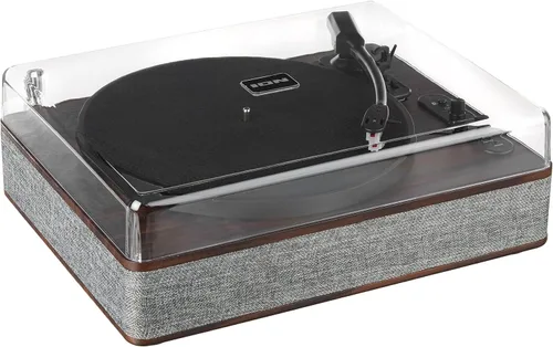 Vista 4 de ION Audio Luxe LP - Reproductor de discos de vinilo Bluetooth con altavoces, conversión USB, placa de tamaño completo, parada automática, salida