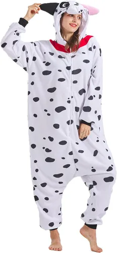 Vista 6 de HOMWERRONT Pijama de lagarto para adultos, diseño de dibujos animados, Navidad, cosplay, ropa de dormir para mujeres y hombres