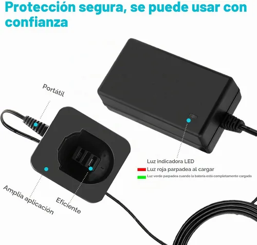 Vista 4 de Creabest - Cargador de batería de 7,2 V-18 V compatible con Black and Decker PS120