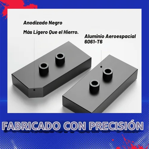 Vista 5 de KSP Kit de bloque de elevación de nivelación trasero de 1 pulgada para Ford F150 2021+, bloques de elevación traseros de aluminio con pernos en U