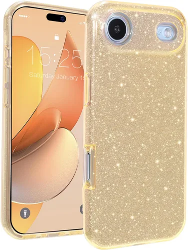 Vista 44 de MATEPROX - Funda compatible con iPhone Air de 6.5' [2025], carcasa protectora de 3 capas con purpurina brillante y tendencia, anti-arañazos y a