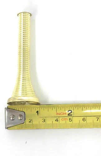 Vista 3 de Tapón flexible de puerta de resorte de 3.1/8" chapado en latón [2908BB] - Tope Puerta