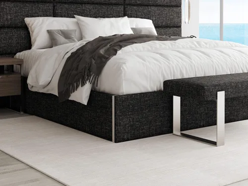 Vista 10 de VANT Cama de plataforma tapizada, tamaño Queen, color beige Boucle, marco de cama de fácil montaje, no necesita somier, base para un apoyo óptimo