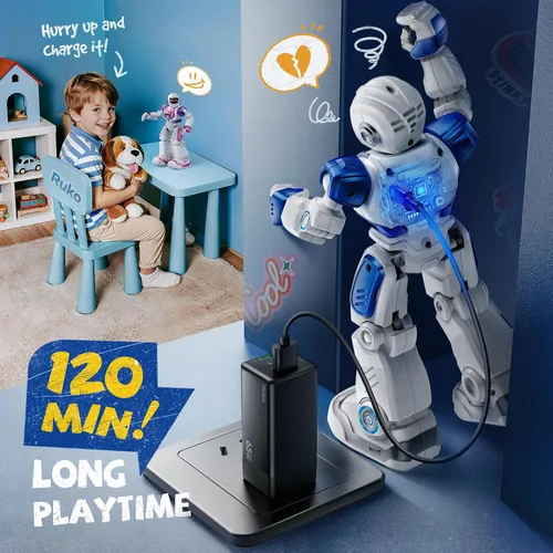 Vista 7 de Ruko 6088 Programmable Robot, Gesture Sensing Intelligent Remote Control Robot for Kids 3-6 Years, Christmas Birthday Gift