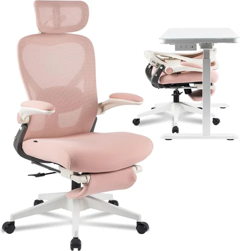 Vista 12 de FLEXISPOT Foldex - Silla de oficina ergonómica, silla plegable para espacios pequeños con soporte lumbar, reposabrazos abatibles, reposacabezas 3D