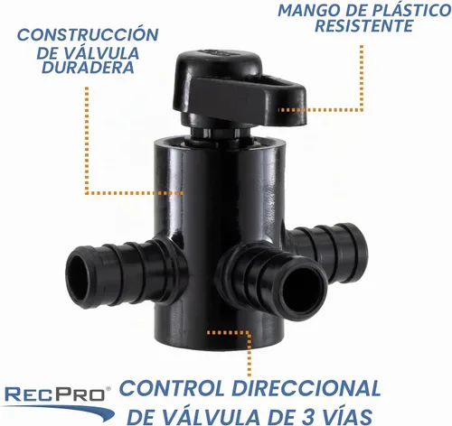 Vista 5 de RecPro RV Válvula de derivación del calentador de agua de tres vías de 1/2" Apagado