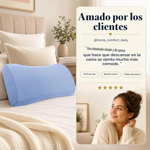 Vista 8 de Almohada de apoyo lumbar para aliviar el dolor de espalda: almohada de espalda baja para dormir - Almohada de cintura de espuma viscoelástica