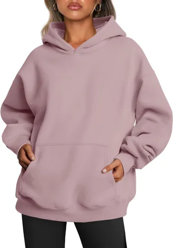 Vista 144 de Trendy Queen - Sudaderas extragrandes con capucha para mujer, suéteres de manga larga, sin botones, de vellón, de otoño, ropa de invierno