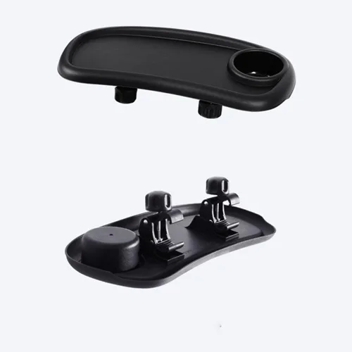 Vista 2 de Leadigol Bandeja de aperitivos para cochecito con soporte para tazas, mesa de cena para cochecitos de bebé, práctica bandeja para cochecito