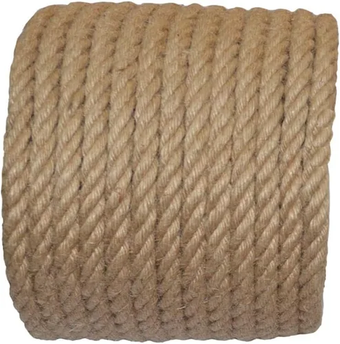 Vista 3 de Cuerda de cáñamo 100% natural, cuerda de yute torcida de 100 pies, 1/2 pulgada, 4 capas, cuerda de cáñamo multiusos para manualidades, decoración