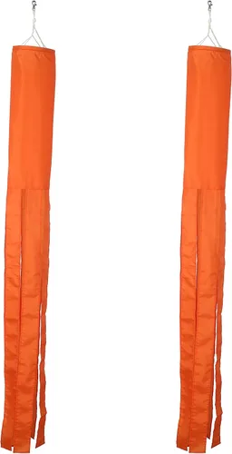 Vista 11 de Black Flag WindSock - Paquete de 2 calcetines de viento a rayas para patio y bandera de jardín, 60 pulgadas
