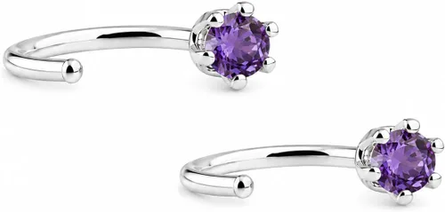 Vista 9 de Aretes de plata de ley para mujeres y niñas, hipoalergénicos para cartílago