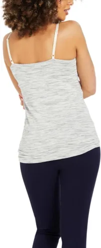 Vista 15 de Motherhood Maternity Camiseta sin mangas de lactancia con clip para mujer con correas ajustables y brasier integrado para lactancia materna
