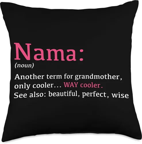 Vista 5 de Gifts For Nama Nama: Funny Definition Noun-Another Term Pillow, 16 x 16 pulgadas, multicolor