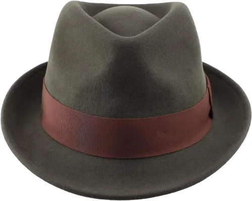 Vista 8 de Home Prefer Sombrero de invierno de fieltro de lana para hombre Sombrero de ala corta Fedora