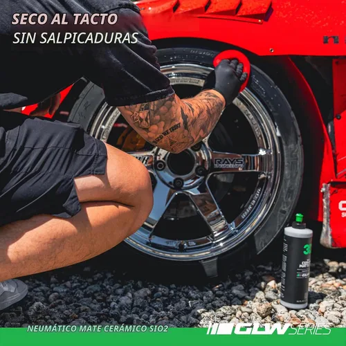 Vista 7 de 3D GLW Series SiO2 - Brillo de neumáticos de cerámica mate Protector de neumáticos con acabado mate profundo Hidrófobo y resistente a los rayos
