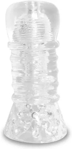 Vista 2 de Masturbador masculino de silicona transparente, bomba de pene, entrenador realista de vagina al vacío, succión de bolsillo, coño Stroker Cup