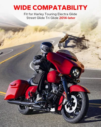 Vista 6 de Amazicha Kit de herramientas de acoplamiento de 4 puntos, 4 cubiertas de hardware de acoplamiento compatibles con Harley Davidson Touring Street